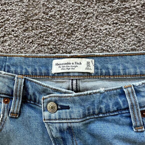 Abercrombie 90s Slim Straight Ultra High Rise Jeans - Picture 3 of 7